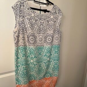 Multicolored Patterned Sleeveless Dress